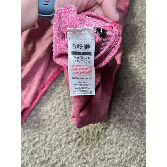 Gymshark High Rise Vital Boost Scrunched Butt Legging in Dark Sunset Pink Size S - Picture 8 of 8